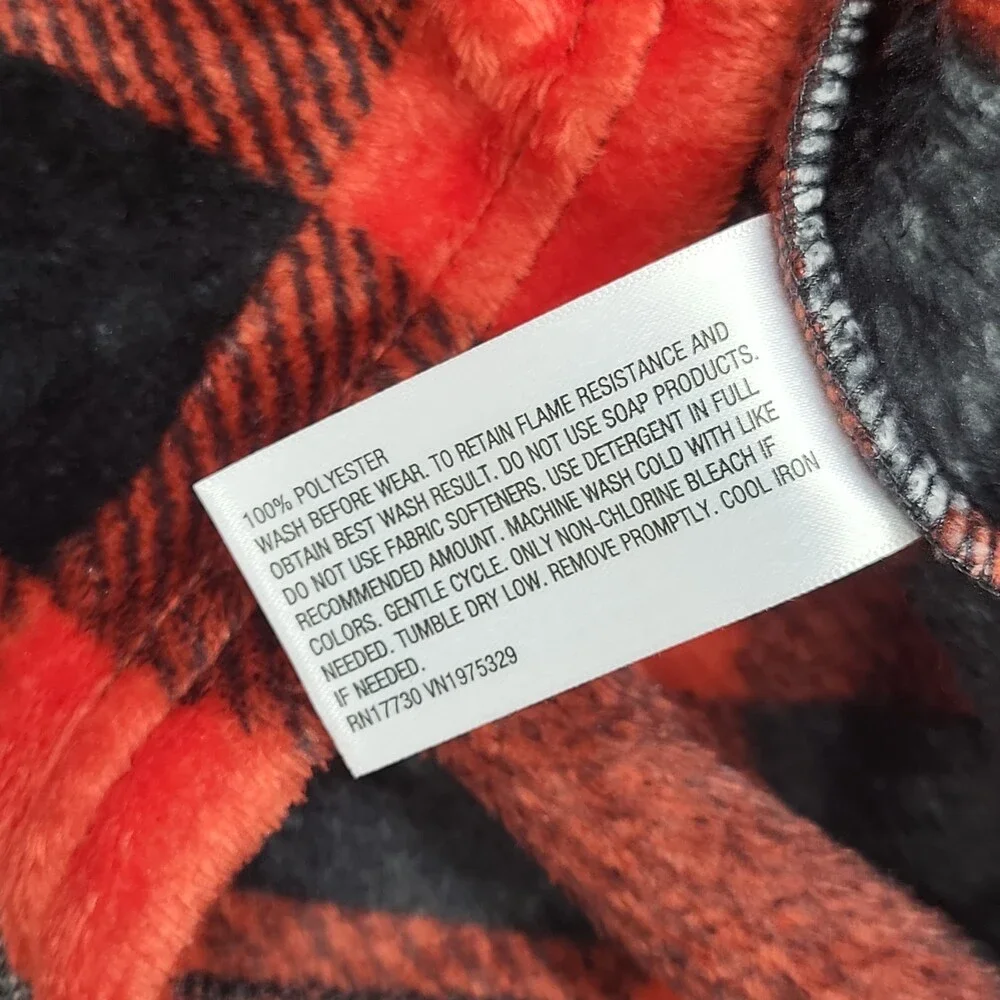 Boys' Cozy 2pc Pajama Set - Cat & Jack Red Buffalo Plaid Size Small 6/7